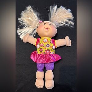 CABBAGE PATCH Kids 14" girl doll plush 2014 OAA, INC. JAKKS floral pink dress